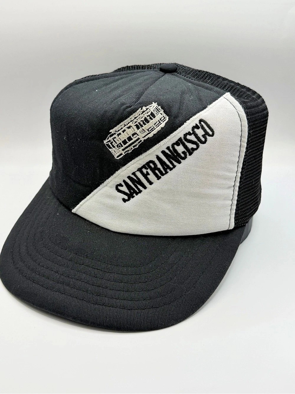 Vintage San Francisco Trucker Hat Black & White Like New